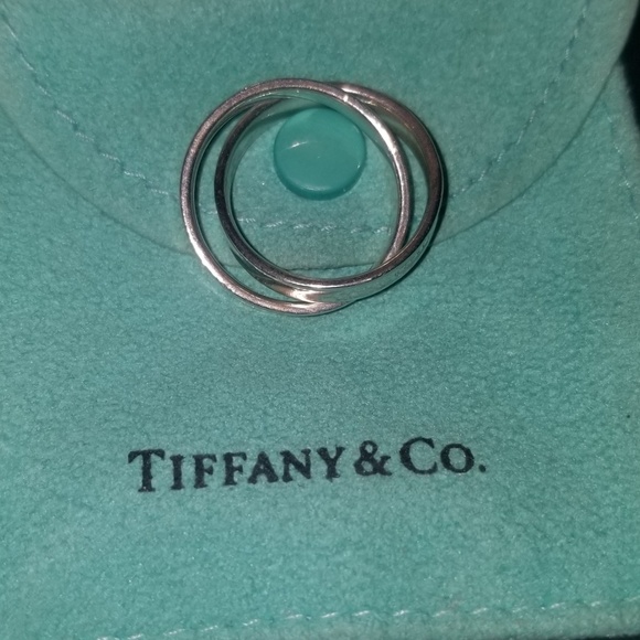 Beautiful women 925 Silver Tiffany & Co Ring S 6.5 - Picture 3 of 7